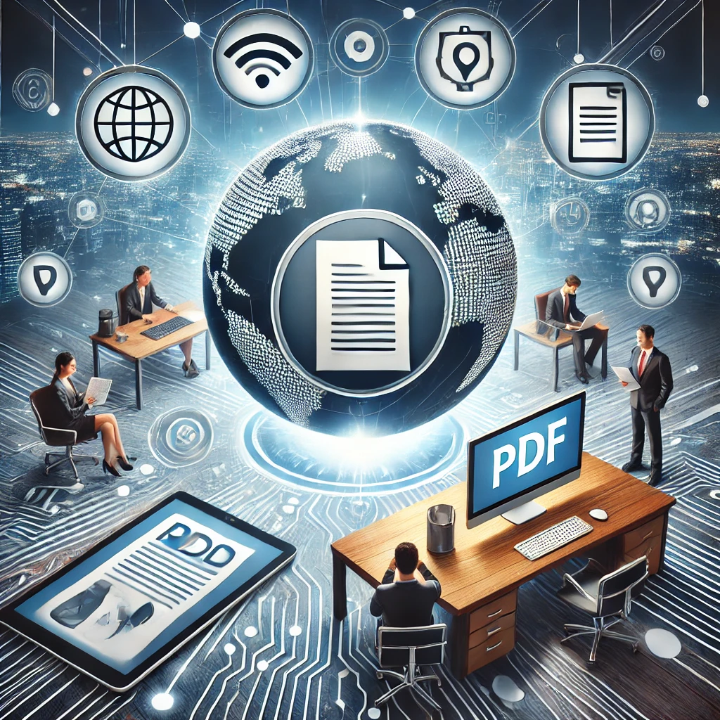 Share PDF worldwide concept image